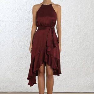 Burgundy Silk Zimmermann dress